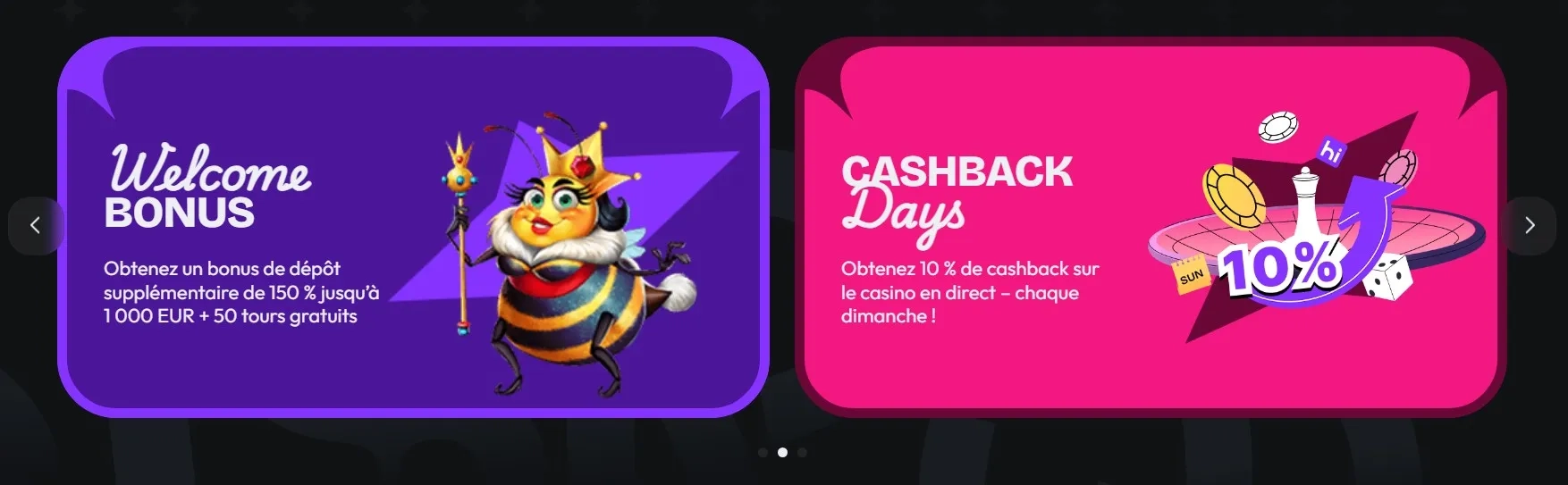 Bannière HiSpin Casino PC