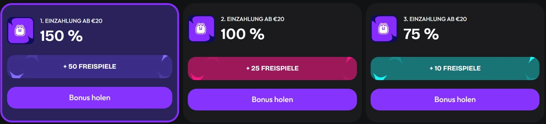 Bonus und Promotionen