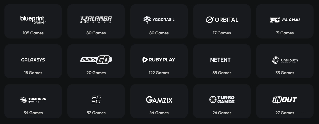 HiSpin Casino game providers and available titles